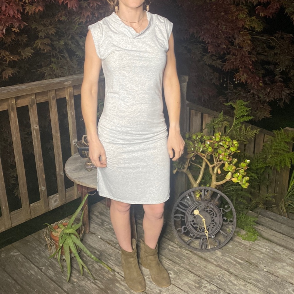 Nomads Hemp Wear sleeveless midi light grey bamboo, organic cotton, spandex Smal